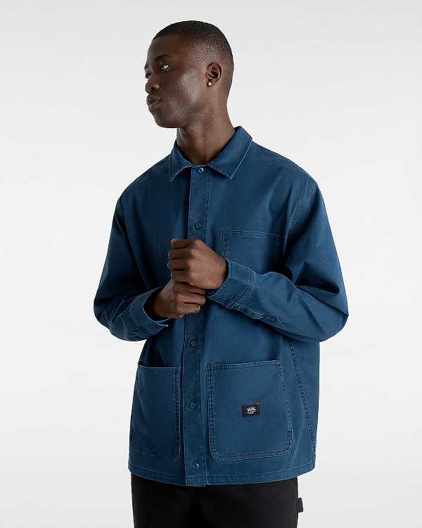 Blue Men Vans Westfield Shacket Shirts Canada | VN6924381