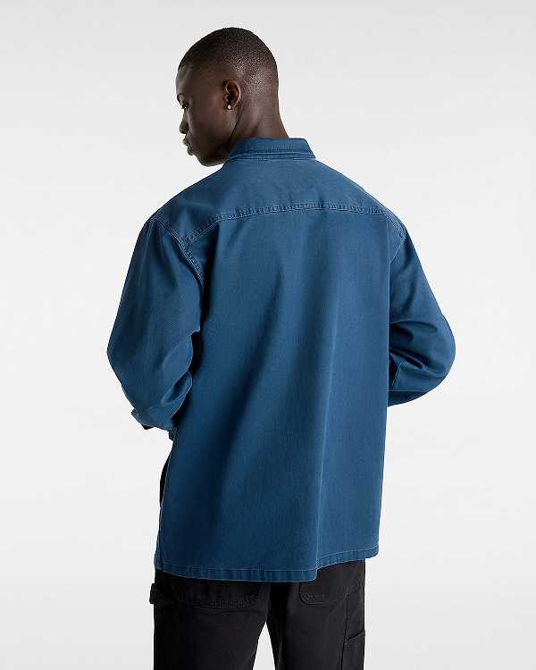 Blue Men Vans Westfield Shacket Shirts Canada | VN6924381