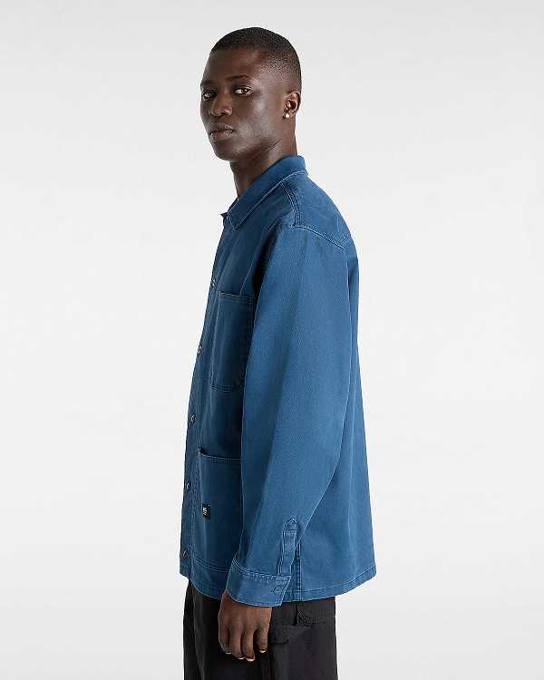 Blue Men Vans Westfield Shacket Shirts Canada | VN6924381