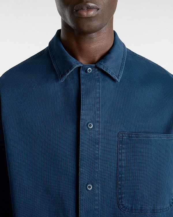 Blue Men Vans Westfield Shacket Shirts Canada | VN6924381