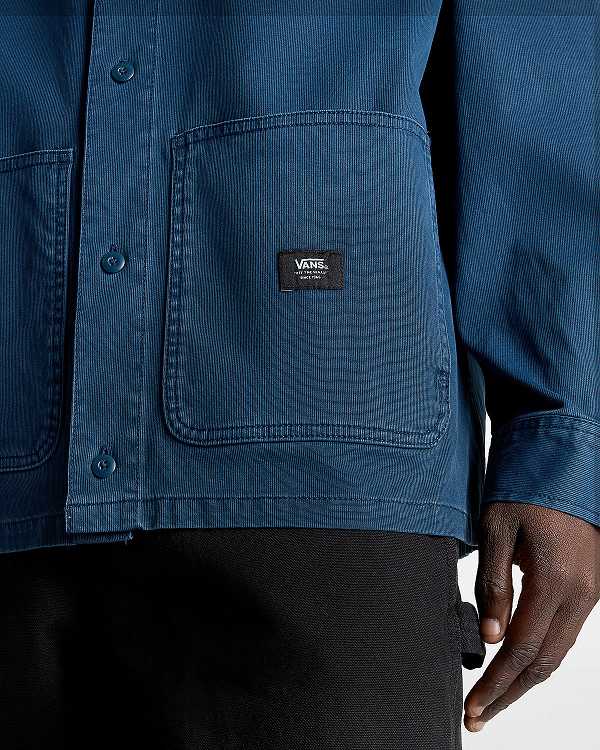 Blue Men Vans Westfield Shacket Shirts Canada | VN6924381