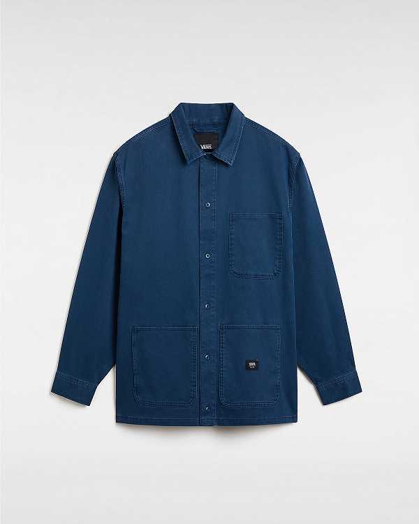 Blue Men Vans Westfield Shacket Shirts Canada | VN6924381