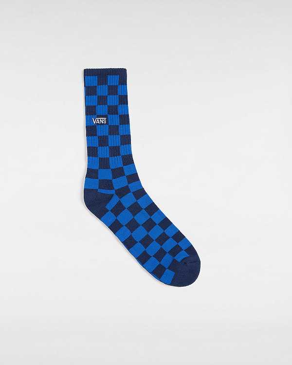 Blue Unisex Vans Checkerboard Crew (1 Pair) Socks Canada | VN6814273
