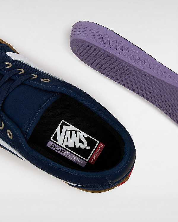 Blue Women Vans Chukka Low Sidestripe Skate Shoes Canada | VN1049856