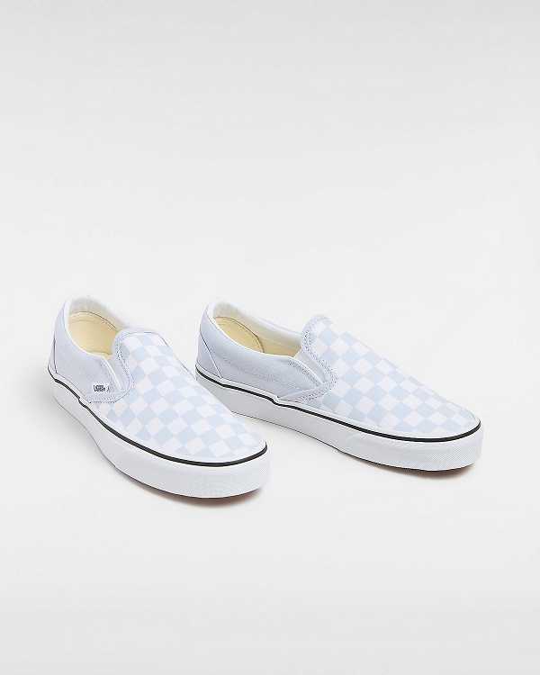 Blue Women Vans Color Theory Slip On Shoes Canada | VN9147835