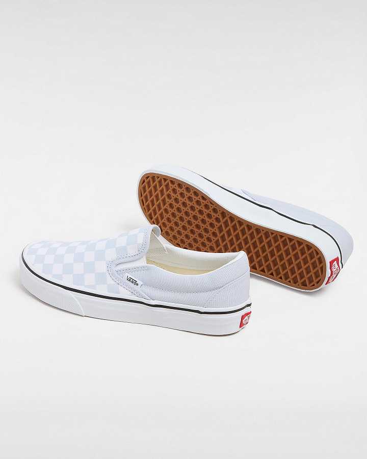 Blue Women Vans Color Theory Slip On Shoes Canada | VN9147835