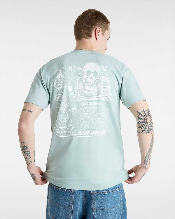 Blue Women Vans Crazy Eddy T Shirts Canada | VN2496380