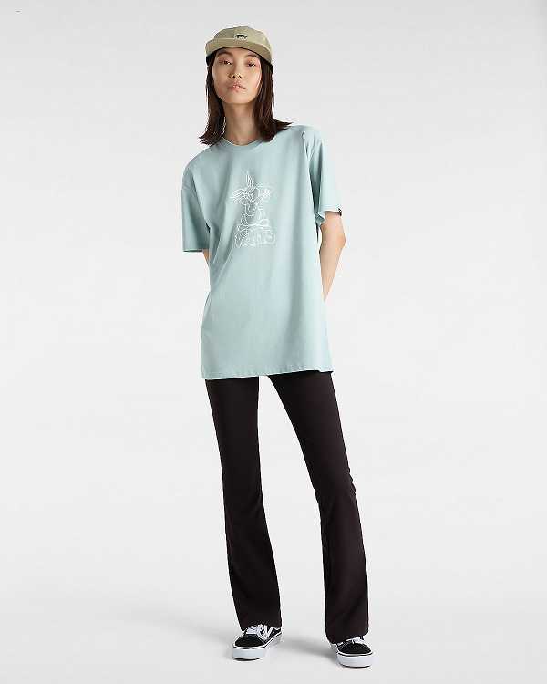 Blue Women Vans Crazy Eddy T Shirts Canada | VN2496380