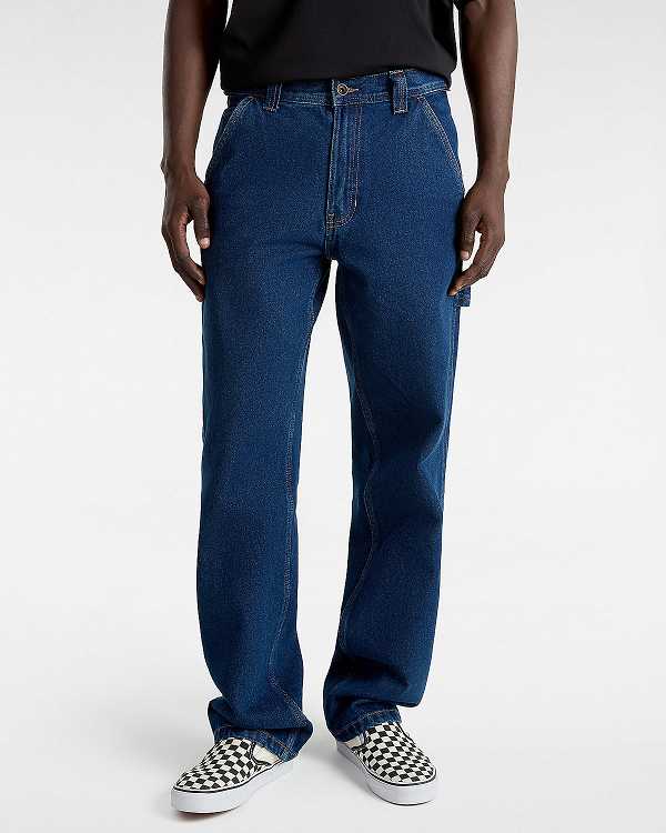 Blue Women Vans Drill Chore Relaxed Carpenter Pants Canada | VN4958236