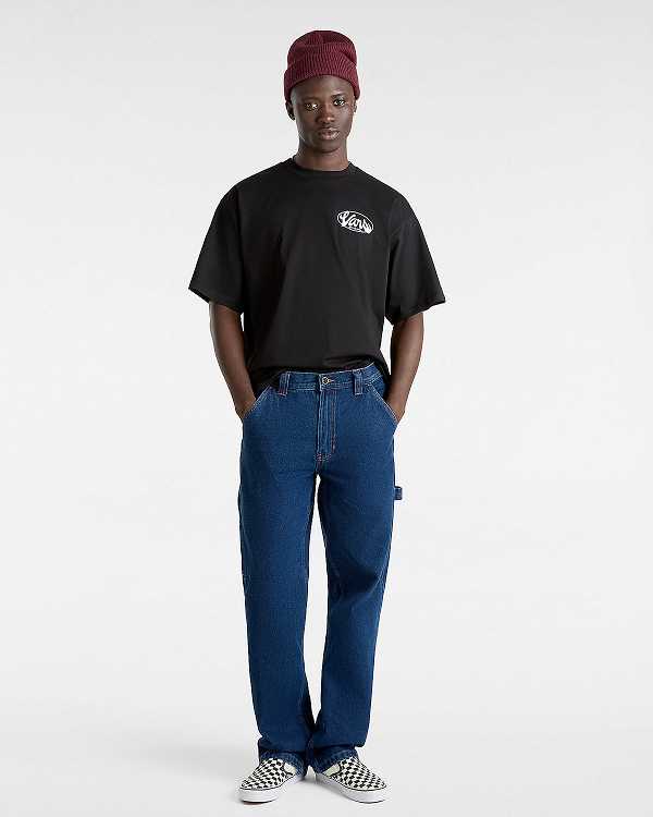 Blue Women Vans Drill Chore Relaxed Carpenter Pants Canada | VN4958236