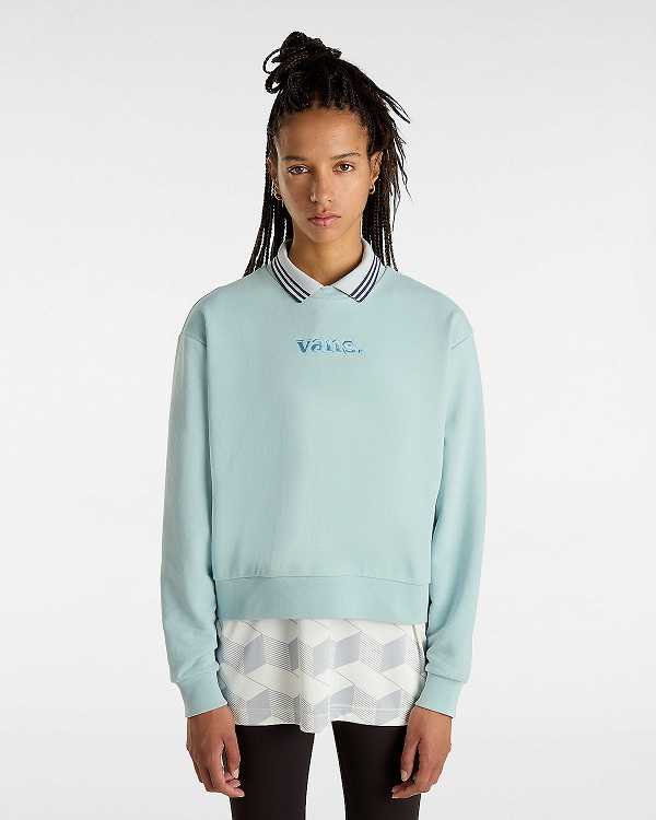 Blue Women Vans Essential Relaxed Fit Sweatshirt Canada | VN3127485