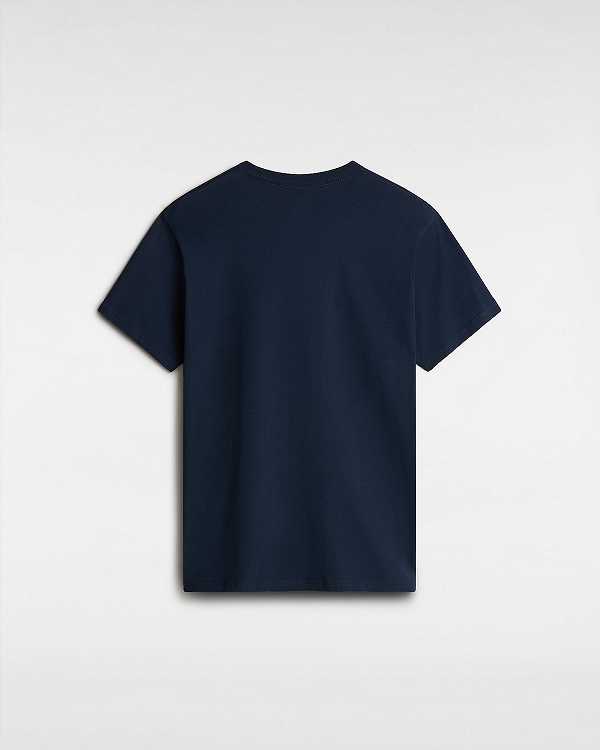 Blue Women Vans Left Chest Logo T Shirts Canada | VN8109735