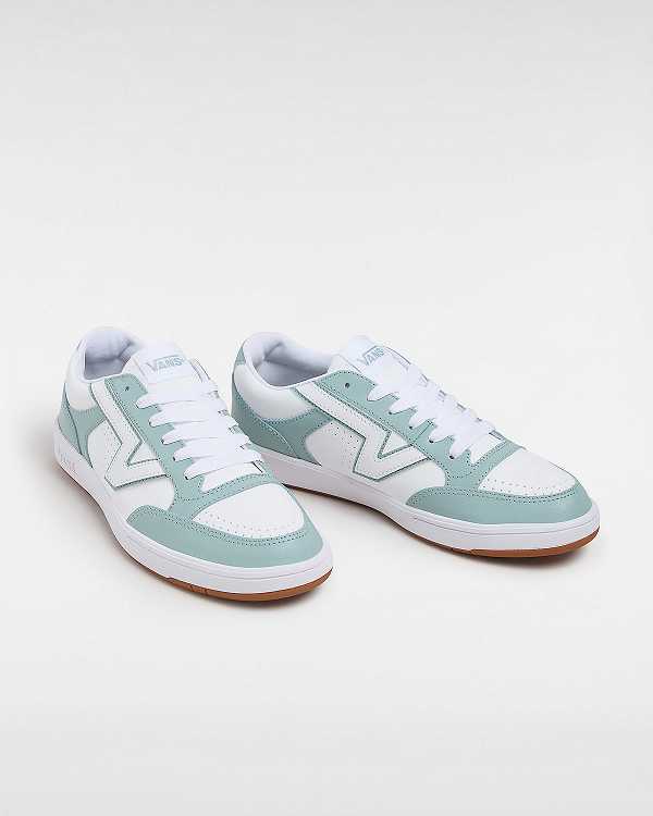 Blue Women Vans Lowland Leather ComfyCush Tennis Shoes Canada | VN4390621