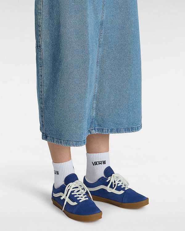 Blue Women Vans Old Skool Lowpro Sneakers Canada | VN8530462