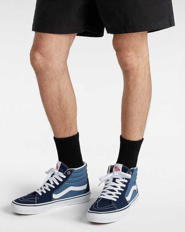 Blue Women Vans Sk8-Hi Skate Shoes Canada | VN1830962