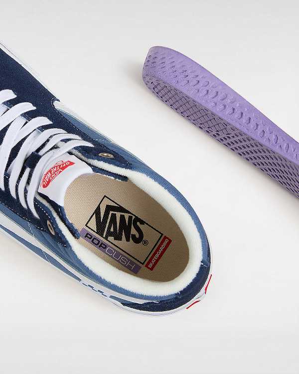 Blue Women Vans Sk8-Hi Skate Shoes Canada | VN1830962