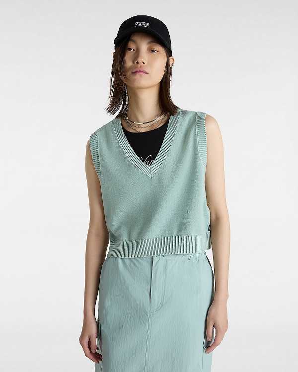 Blue Women Vans Syd Sweater Vest Canada | VN3568127