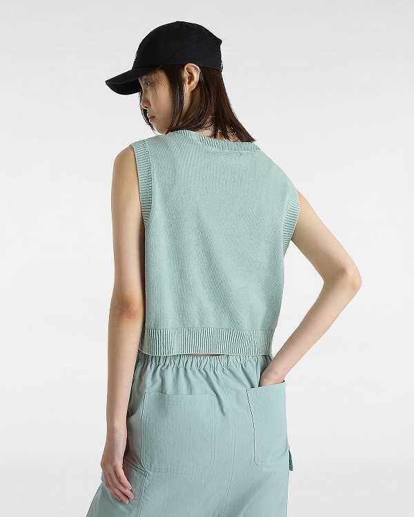 Blue Women Vans Syd Sweater Vest Canada | VN3568127
