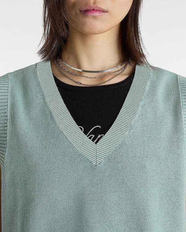 Blue Women Vans Syd Sweater Vest Canada | VN3568127