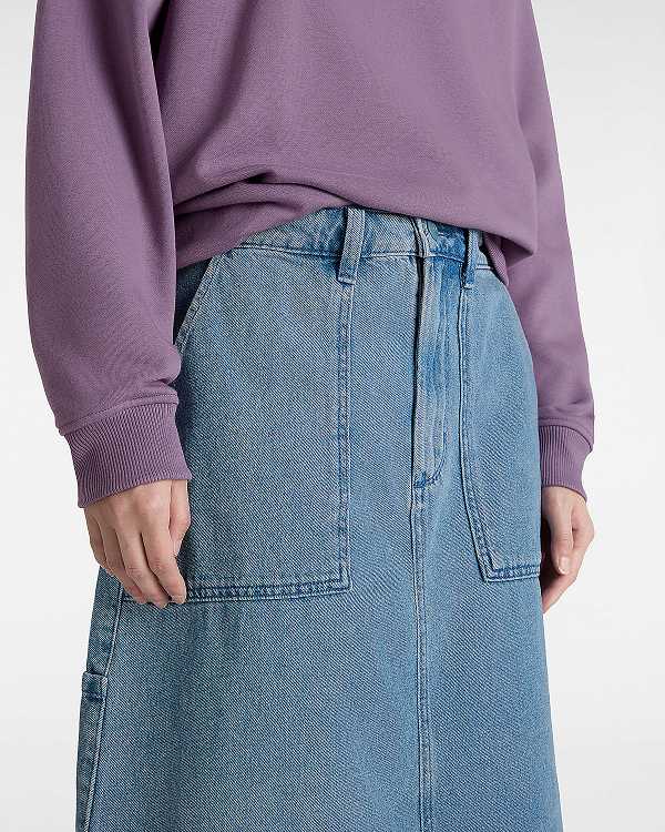 Blue Women Vans Union Denim Carpenter Skirt Canada | VN7609243
