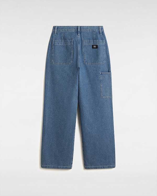 Blue Women Vans Union Relaxed Denim Carpenter Pants Canada | VN1796840