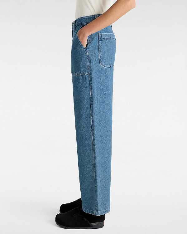 Blue Women Vans Union Relaxed Denim Carpenter Pants Canada | VN1796840