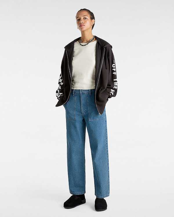 Blue Women Vans Union Relaxed Denim Carpenter Pants Canada | VN1796840