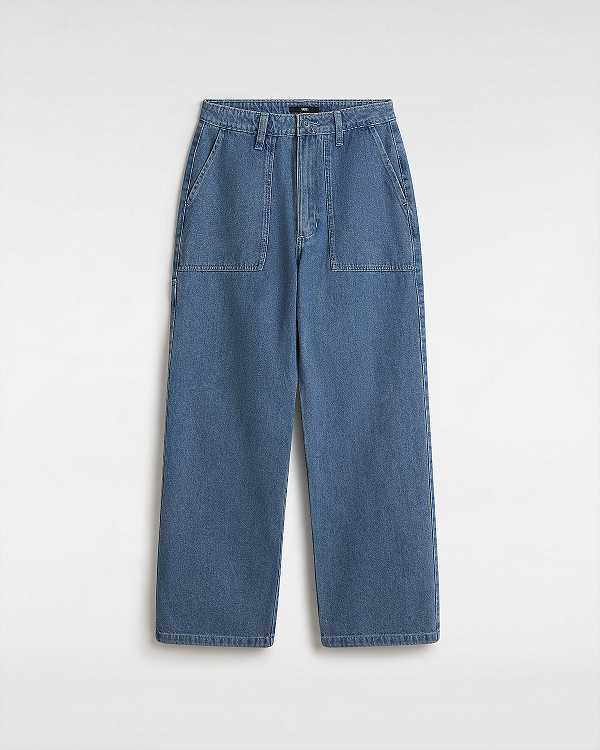 Blue Women Vans Union Relaxed Denim Carpenter Pants Canada | VN1796840