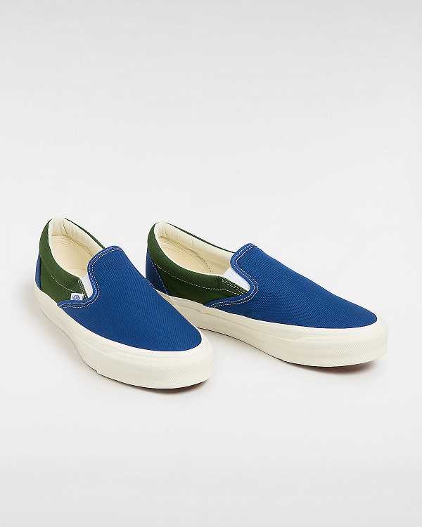 Blue / Green Men Vans Premium 98 Slip On Shoes Canada | VN2983147