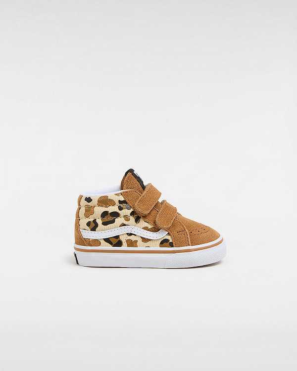 Brown Kids\' Vans Sk8-Mid Reissue Hook and Loop (1-4 Years) Sneakers Canada | VN2074982