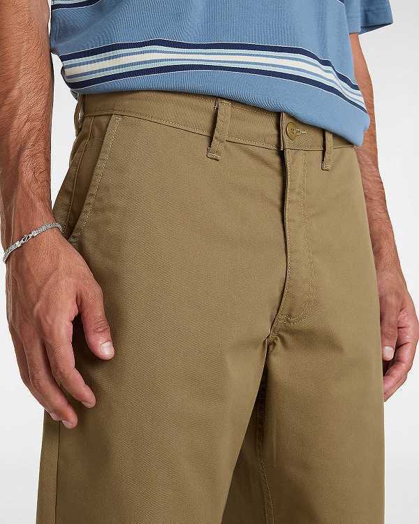Brown Men Vans Authentic Chino Loose Pants Canada | VN8354601