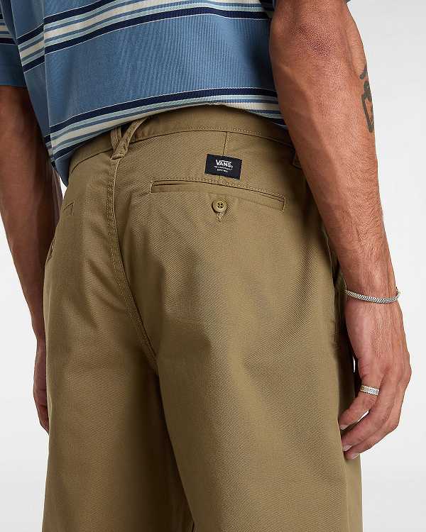 Brown Men Vans Authentic Chino Loose Pants Canada | VN8354601