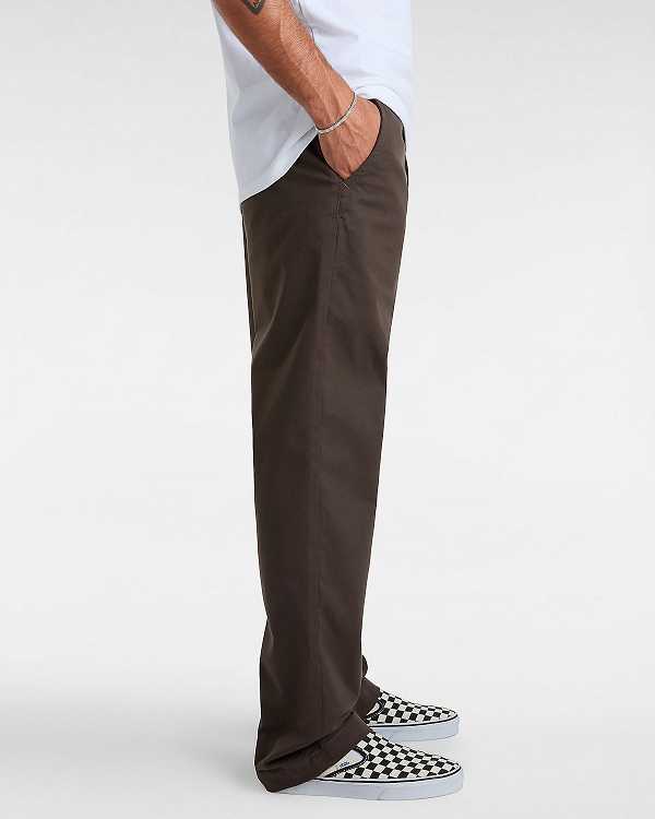 Brown Men Vans Authentic Chino Relaxed Pants Canada | VN4350986