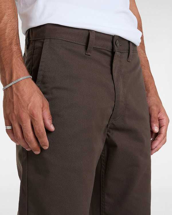 Brown Men Vans Authentic Chino Relaxed Pants Canada | VN4350986