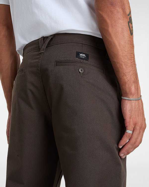 Brown Men Vans Authentic Chino Relaxed Pants Canada | VN4350986