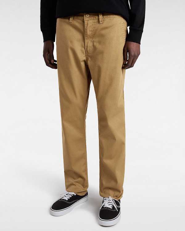 Brown Men Vans Authentic Chino Slim Pants Canada | VN4861392