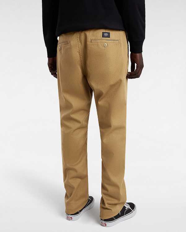 Brown Men Vans Authentic Chino Slim Pants Canada | VN4861392