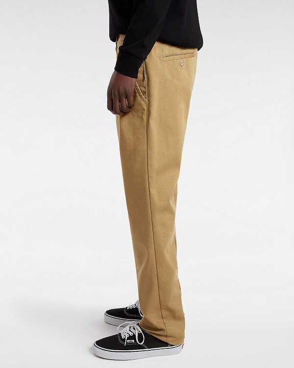 Brown Men Vans Authentic Chino Slim Pants Canada | VN4861392