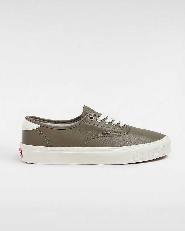 Brown Men Vans Authentic Lux Leather Shoes Canada | VN1237460