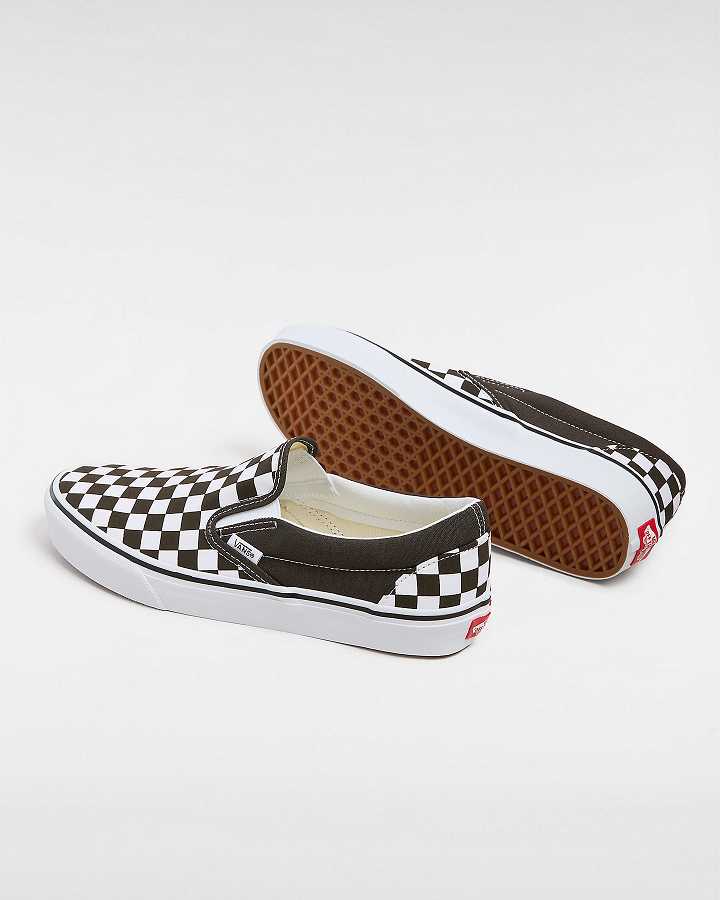 Brown Men Vans Classic Checkerboard Slip On Shoes Canada | VN2895760