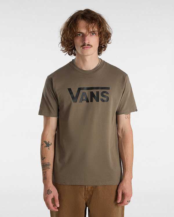 Brown Men Vans Classic T Shirts Canada | VN7932156