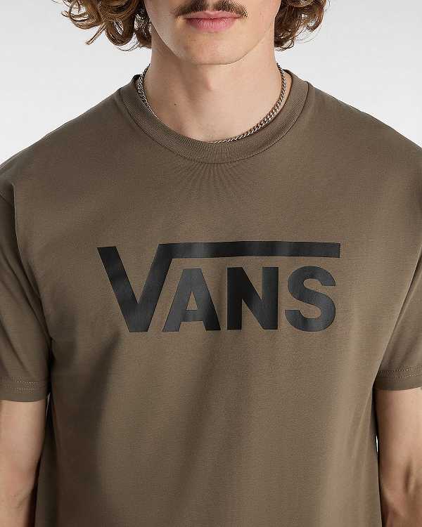 Brown Men Vans Classic T Shirts Canada | VN7932156