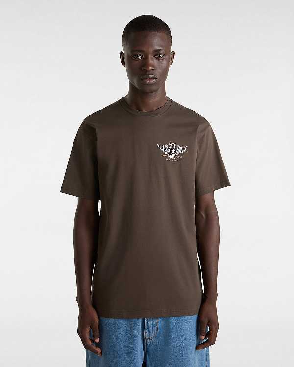 Brown Men Vans Club House T Shirts Canada | VN9273148