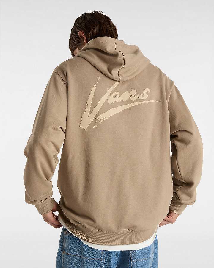 Brown Men Vans Dettori Loose Hoodie Canada | VN8601425