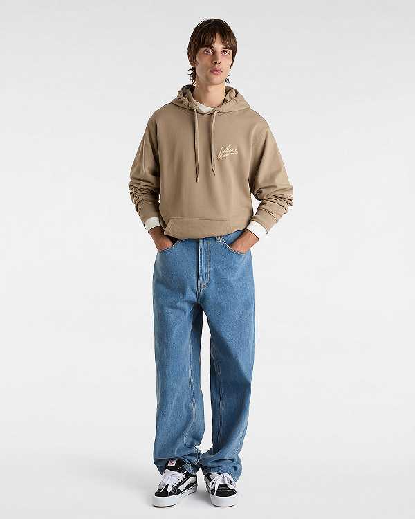 Brown Men Vans Dettori Loose Hoodie Canada | VN8601425