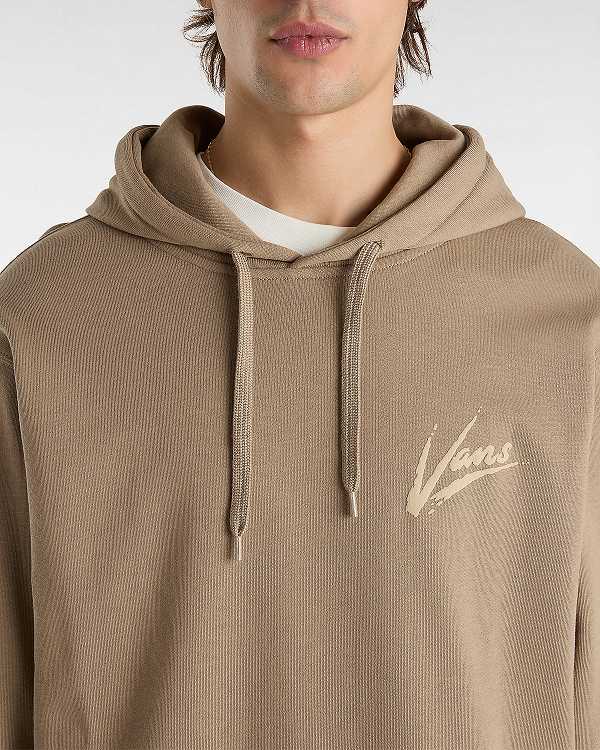 Brown Men Vans Dettori Loose Hoodie Canada | VN8601425