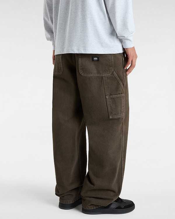 Brown Men Vans Drill Carpenter Pants Canada | VN2874065