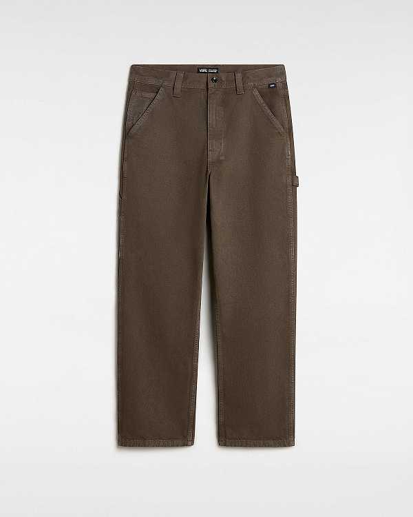 Brown Men Vans Drill Carpenter Pants Canada | VN2874065