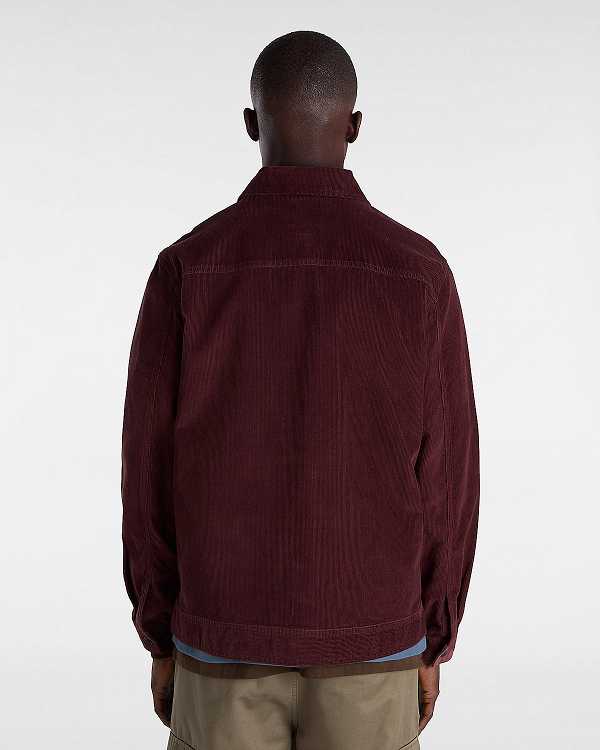 Brown Men Vans Drill Chore Corduroy Jacket Canada | VN0236781