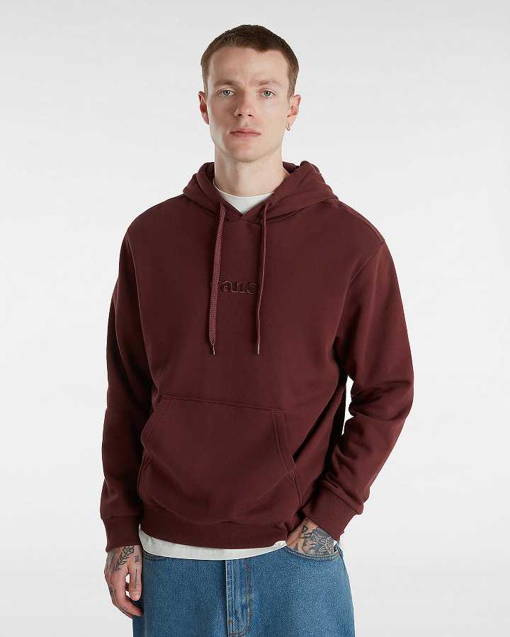 Brown Men Vans Essential Relaxed Hoodie Canada | VN0458793